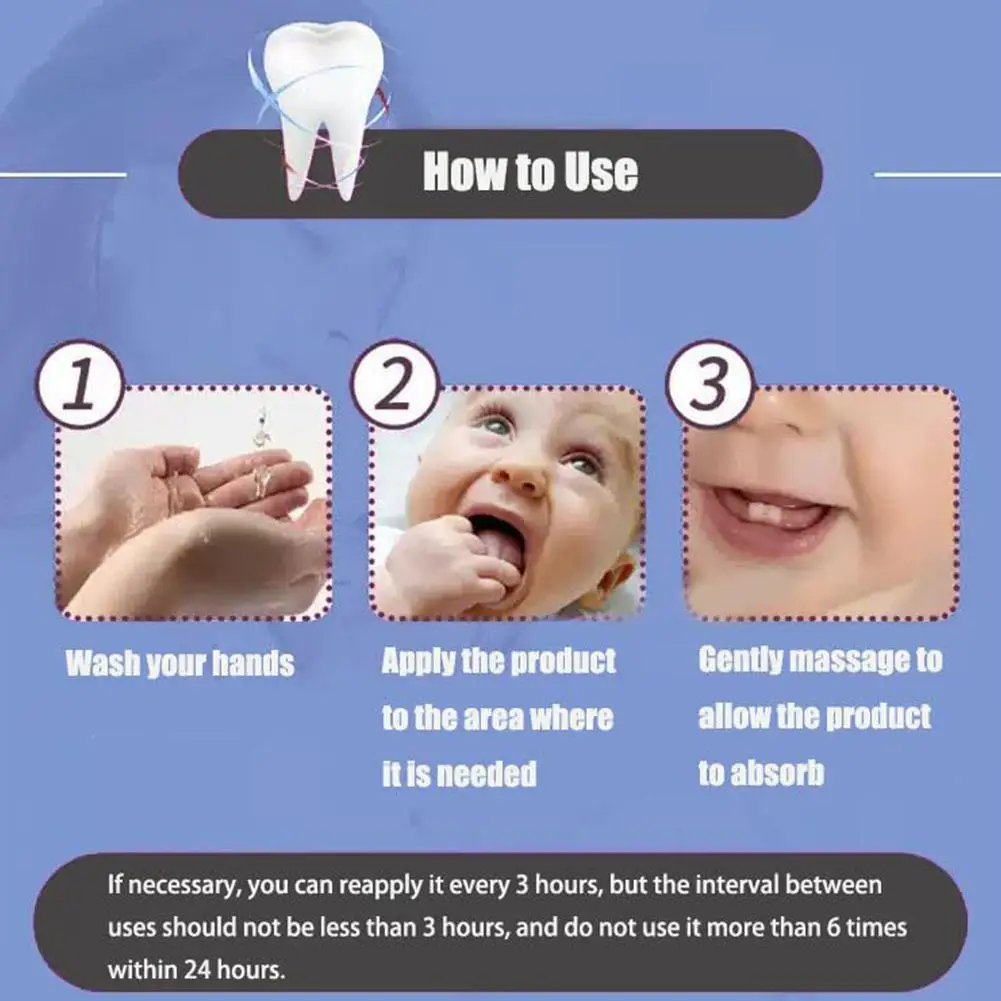 Olio per dentizione per bambini Rullo Essenza Massaggio alle gengive Sollievo comfort Olio per dentizione delicato e sicuro per neonati