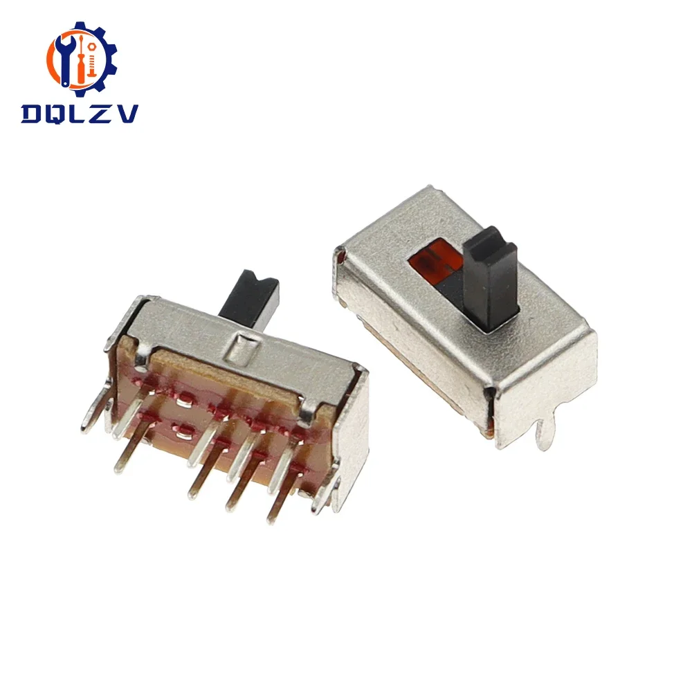 SS23D07 SS23D07VG5 8 PINS 3 Position 2P3T Toggle Switch Double Vertical Sliding Handle High 5mm