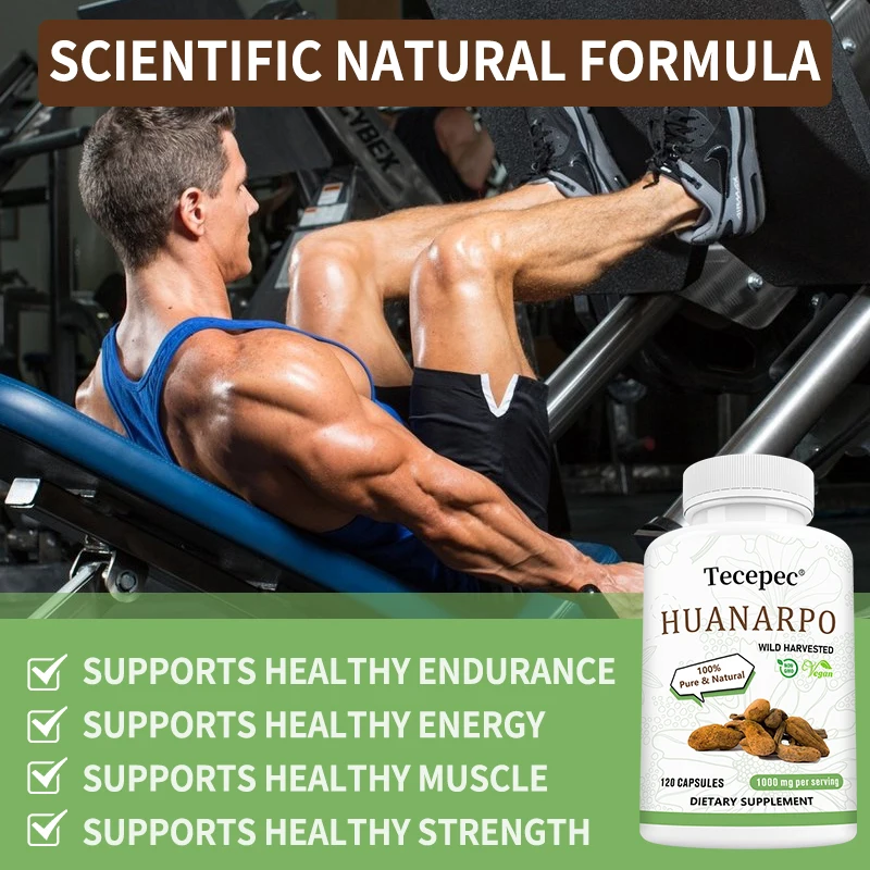 Capsules Huanarpo 1000 mg, 120 capsules végétaliennes, énergie naturelle, supplément d'endurance et de vitalité, soutient la santé masculine, sans OGM