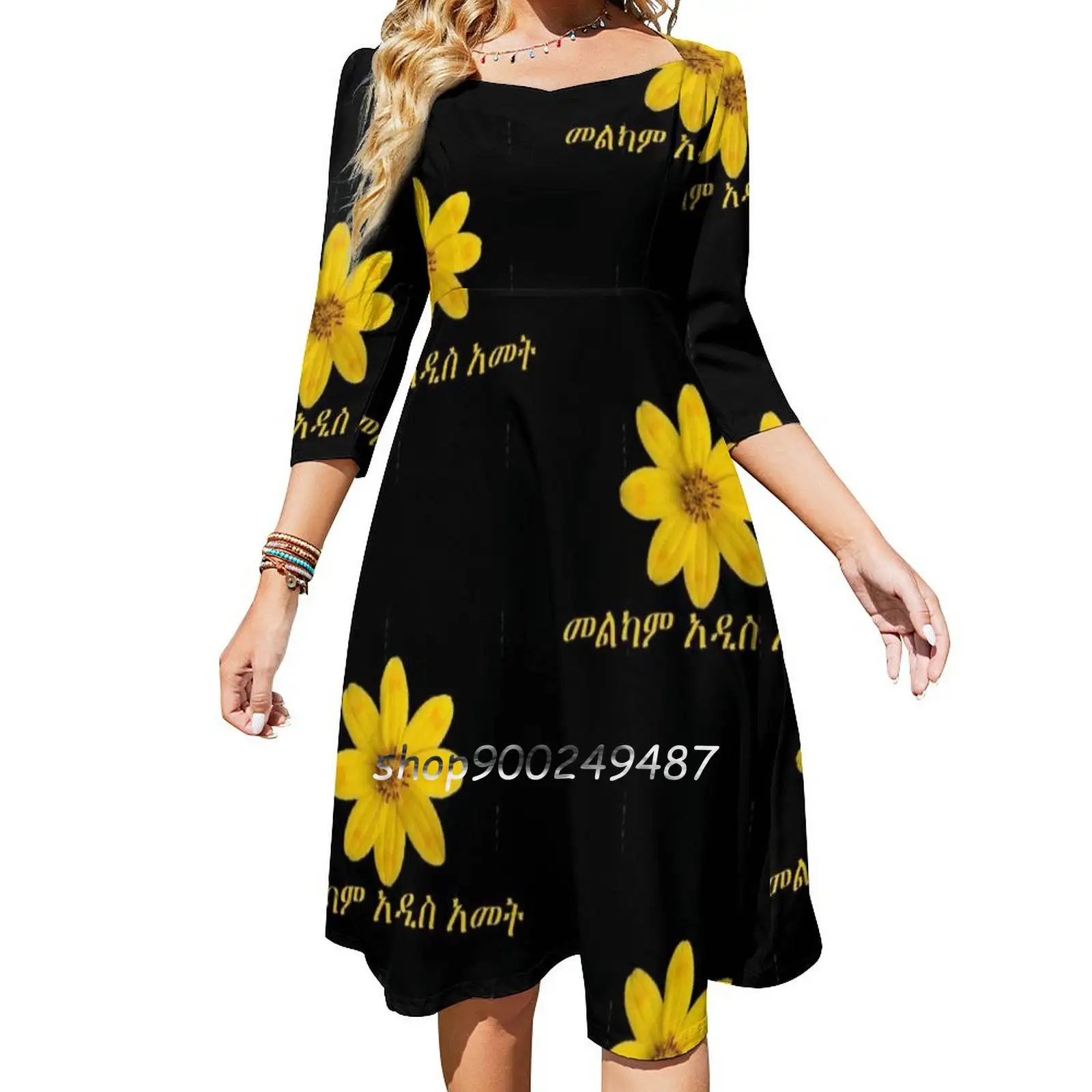 المرأة سنة جديدة سعيدة إثيوبيا إنكوتاتاش 2012 فستان أنيق حلو المرأة الكورية Kawaii ساحة طوق فستان سنة جديدة سعيدة