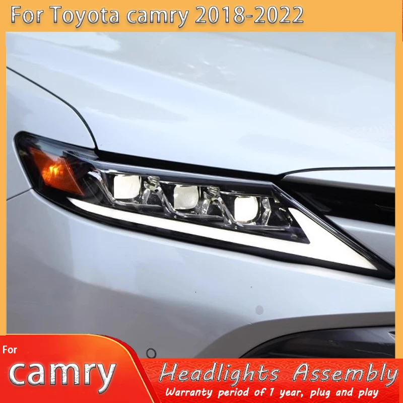 

Car Headlamp Assembly For Toyota Camry Headlights 2018 2019 2020 2021 2022 2023 Modified All LED Headlights Auto Accessories