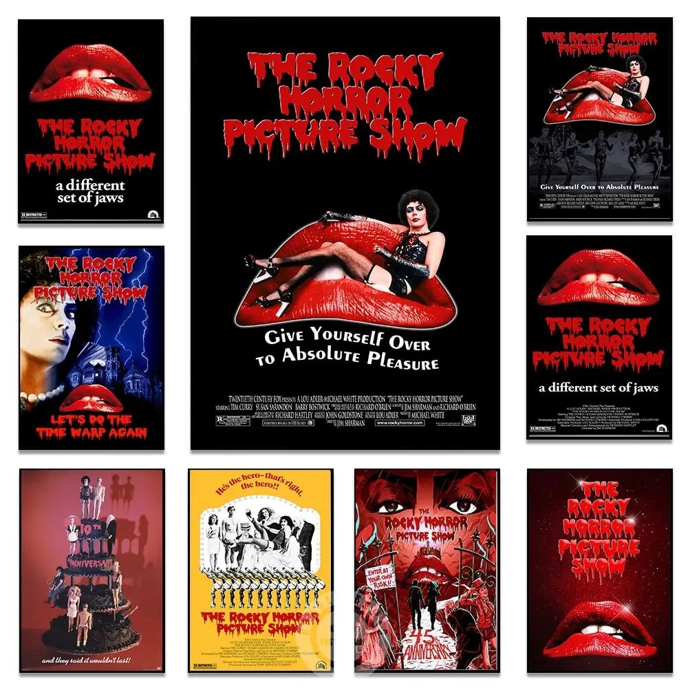 Póster de película The Rocky Horror, pintura en lienzo, comedia Musical, película de terror impresa, arte de pared, decoración del hogar para habitación