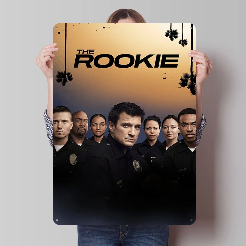 The Rookie TV Show Printing Poster Customized Retro Wall Art Vintage Metal Signs for Mancave Decoration Home Decor Items House