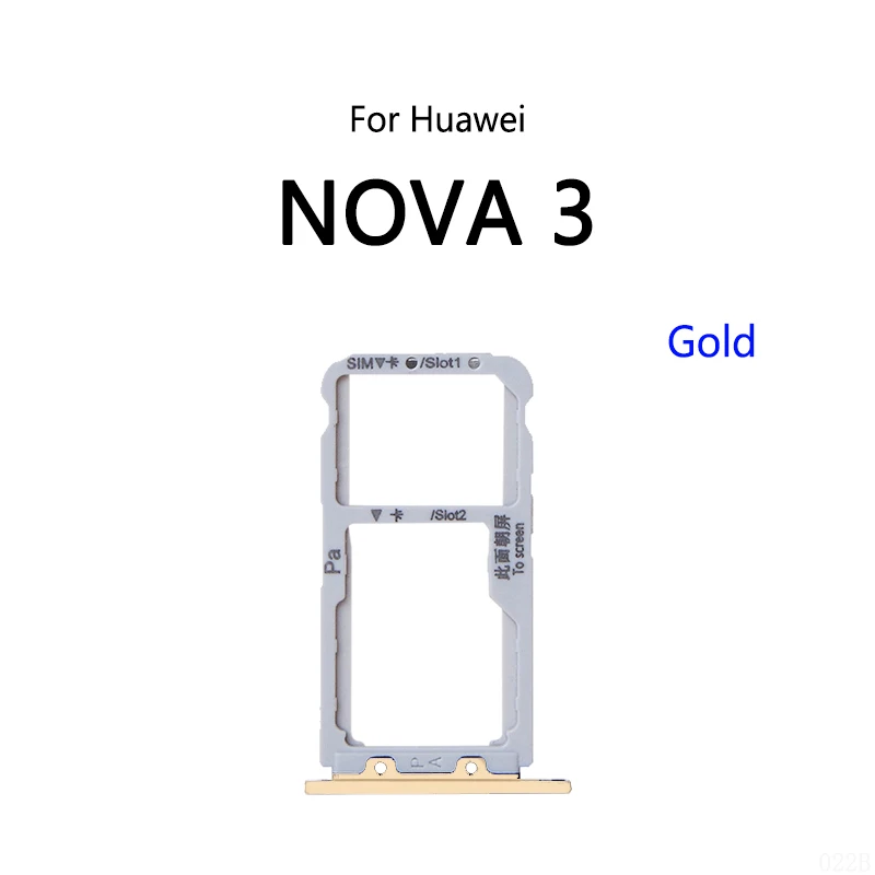 For Huawei Nova 3 SIM Card Slot Tray Holder Sim Card Reader Socket