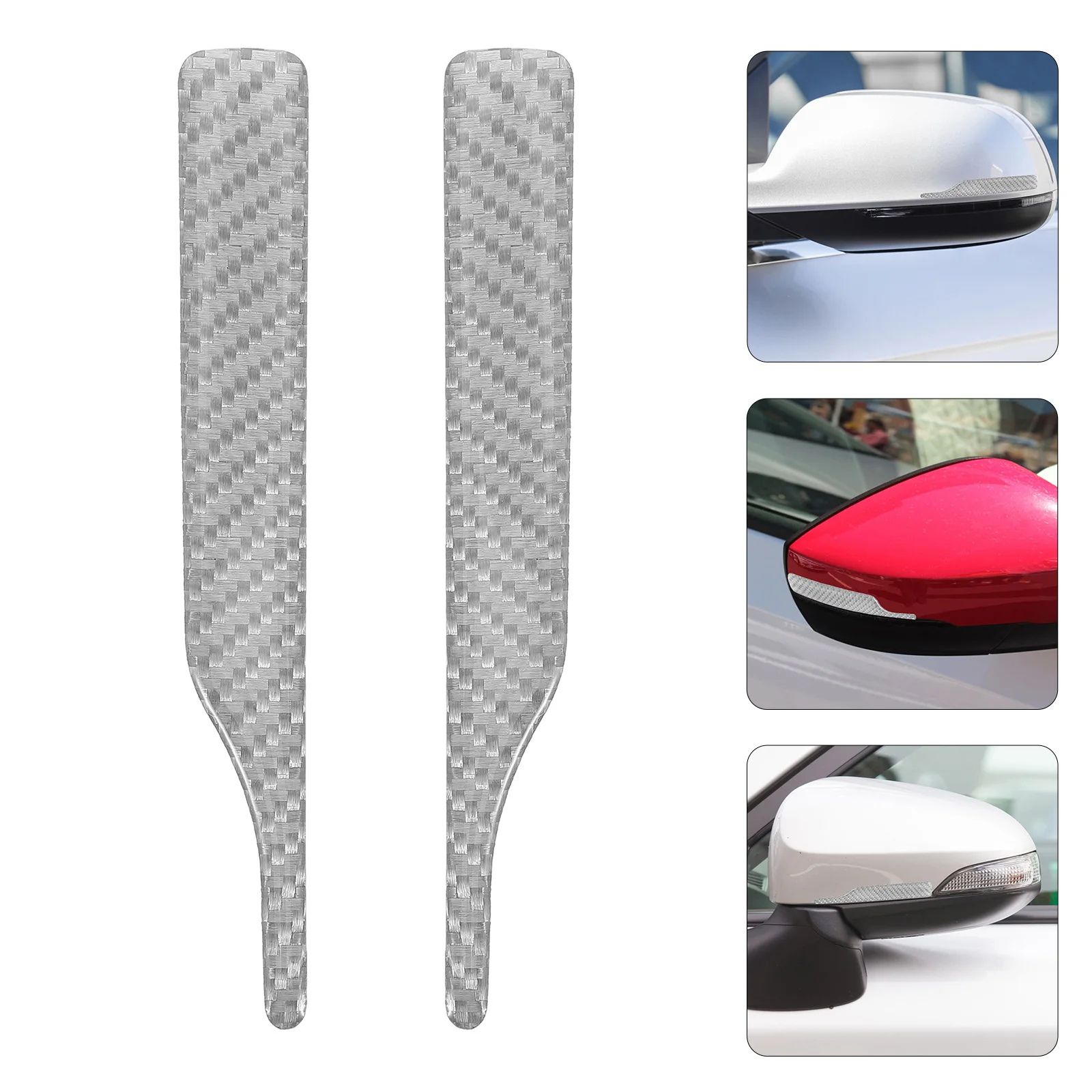 

2pcs Carbon Fiber Rearview Mirror Anti-Collision Strips Scratch Resistant Universal Fit Easy Install Aerodynamic Design Car
