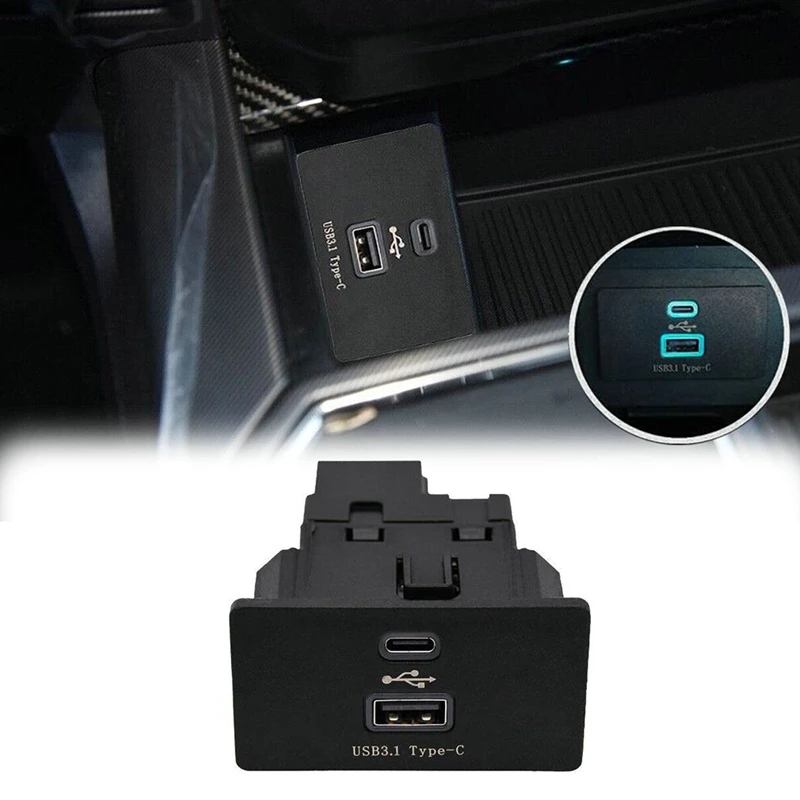 Módulo de interfaz USB Dual de 1 piezas, actualización tipo C, piezas de interfaz USB, accesorios para Ford Lincoln SYNC 3 HU5Z-19A387-A