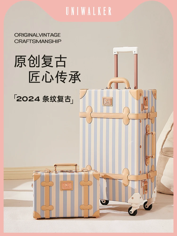 

Original retro suitcase Women's universal wheel trolley case New small boarding case 20 suitcases