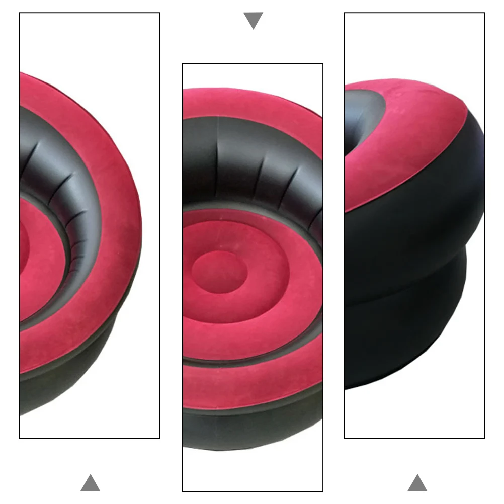 

1pc Inflatable Sofa Foldable Stool Outdoor Pvc Seat Portable Foot Stool Air Couch Camping Hiking Accessories For Travel