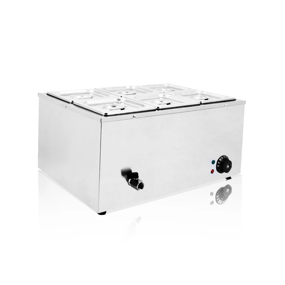 

6 Pans Fast Food Warmer Hot Display Buffet Food Warming