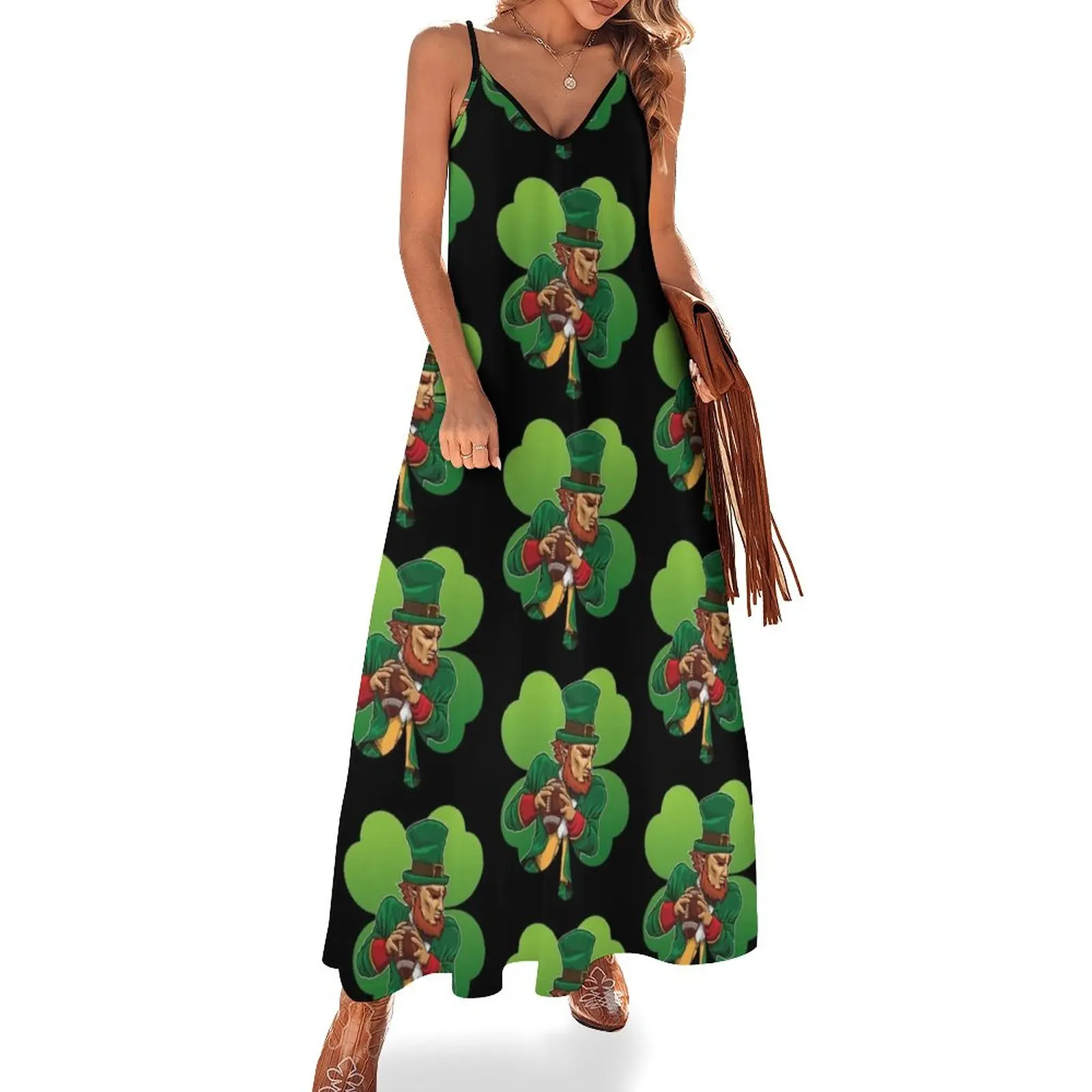 American Football Leprechaun - Lucky Irish Sleeveless Dress Casual dresses summer dresses Bride dresses