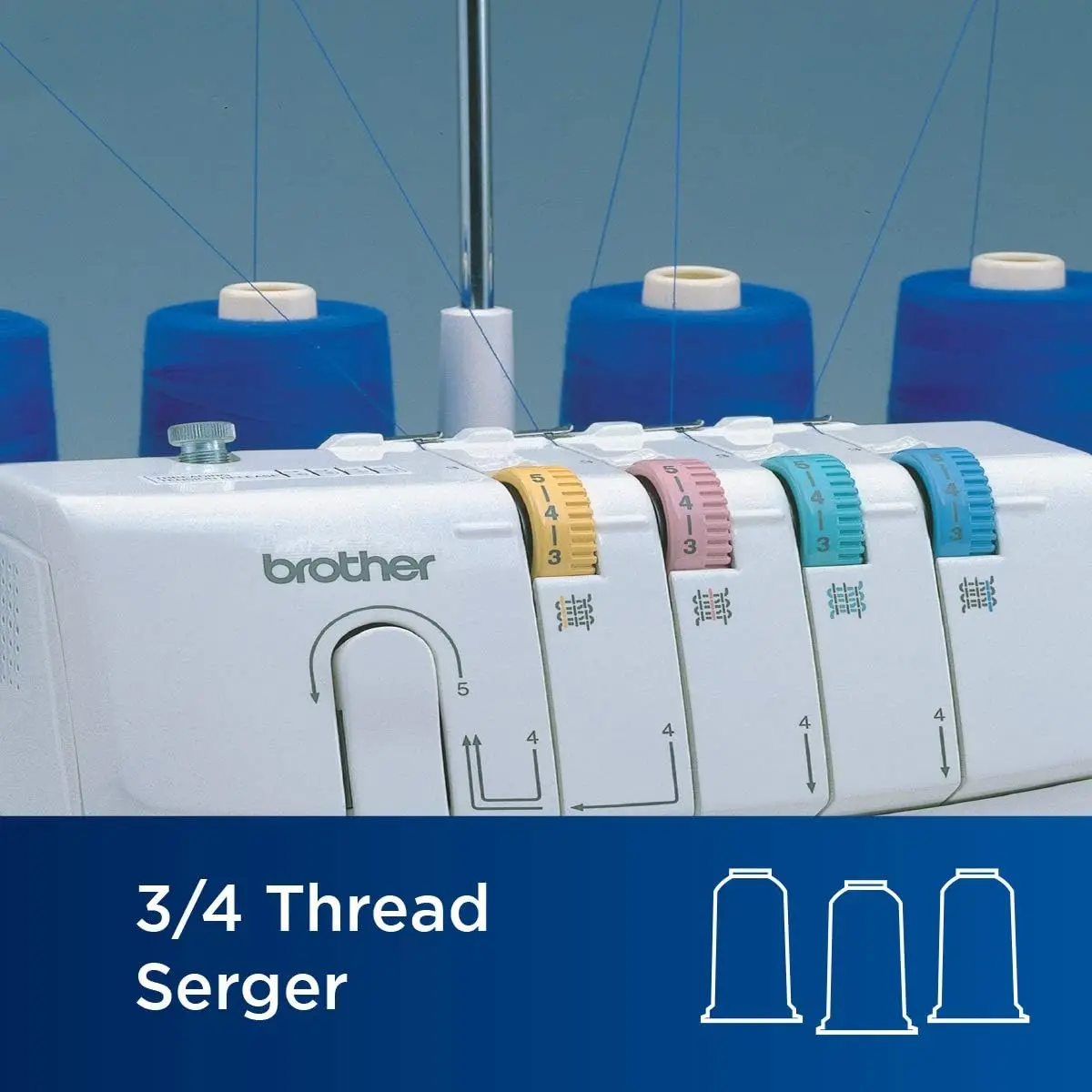 Serger, 1034D, Heavy-Duty Metal Frame Overlock Machine, 1,300 Stitches Per Minute, Removeable Trim Trap