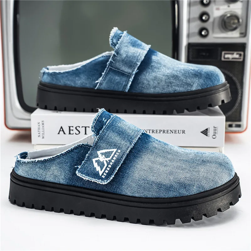 

Мужские модные повседневные шлепанцы-слипоны для весны-лета 2026: дышащие, нескользящие, спортивные туфли на одну ногу