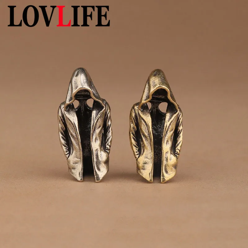 Cloak Brass Knife Beads EDC DIY Paracord Woven Bracelets Lanyard Pendants Accessories Outdoor Tool Hangings Charms