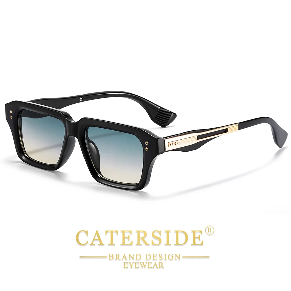 CATERSIDE Neue quadratische Sonnenbrille für Herren, Premium-PC-Rahmen mit Metallbügel, UV400, für Damen, Retro-Mode, Fahrdekoration, Brillen – Detail 30