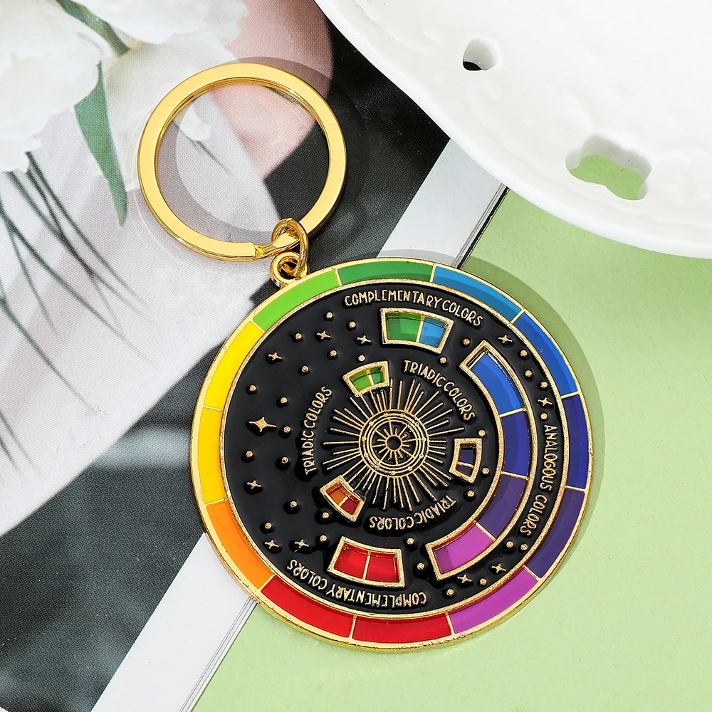 Color Wheel Keyring for Painters, Interactive Keychain, Art Keychains, Gifts image 5