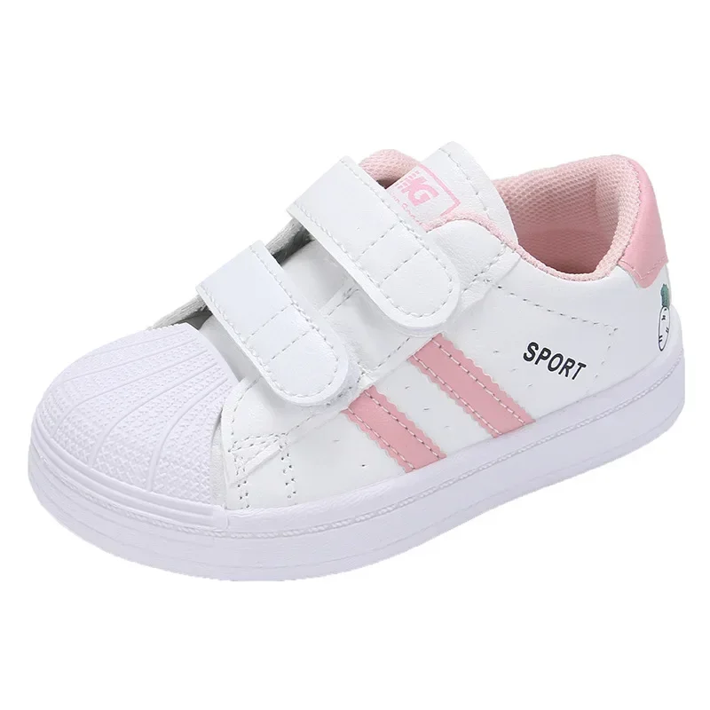 Children\'s Sneakers Kids Fashion Design White Non-slip Casual Shoes for Boys Girls Hook Breathable Sneakers Toddler Outdoor Shoe