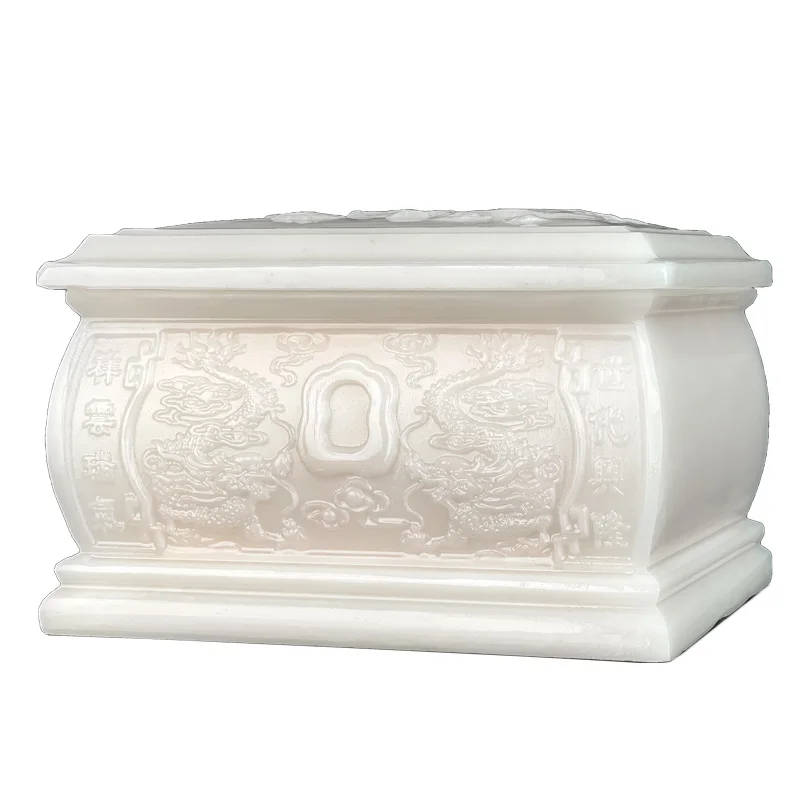 

White marble urn