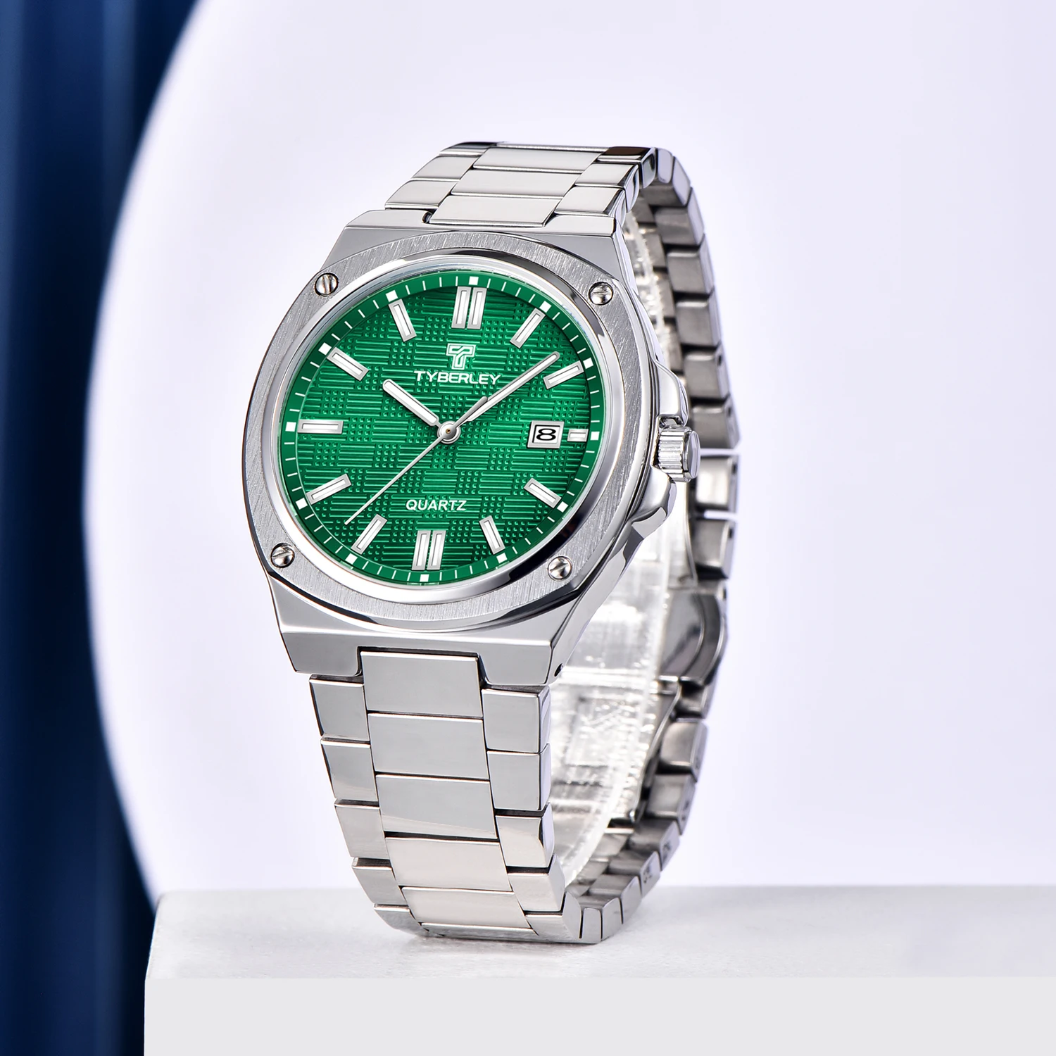 2025 New TYBERLEY Men\'s Watches Top Brand Luxury Quartz Watch For Men Stainless Steel Waterproof Sports Wrist Watches Gift Clock