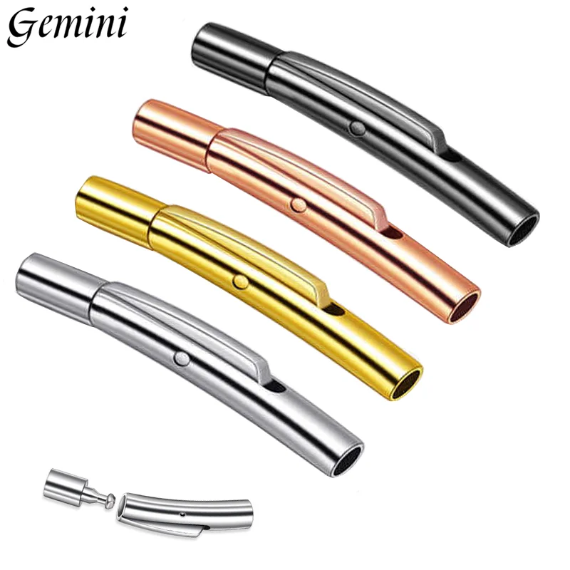 

10Pcs Stainless Steel Curved Bayonet Clasps Fastener PushLock Lace Buckle Leather Clasp DIY Bracelet Jewelry Making Accessories