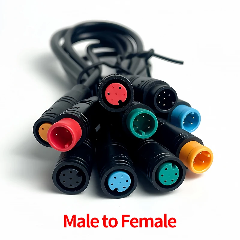 4/10 قطعة M8 2 3 4 5 6Pin ذكر أنثى موصلات مقاومة للماء ، مجموعات مختلفة من رؤساء الذكور والإناث اختياري
