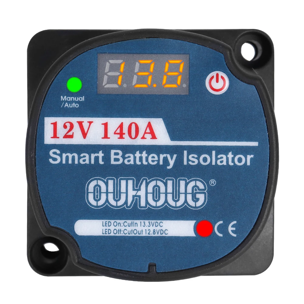 1pc RV Voltage Sensitive Split Charge Relay Set Smart Dual Battery Isolator Kit 12V 140A For Truck ATV UTV Boat RV Accessories