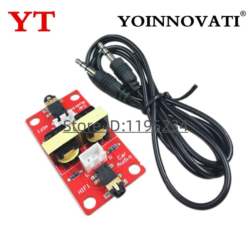 3.5mm Audio Socket Audio Noise Common Ground Converter Noise Isolator Module AUX Anti-interference Passive Isolated Power Supply