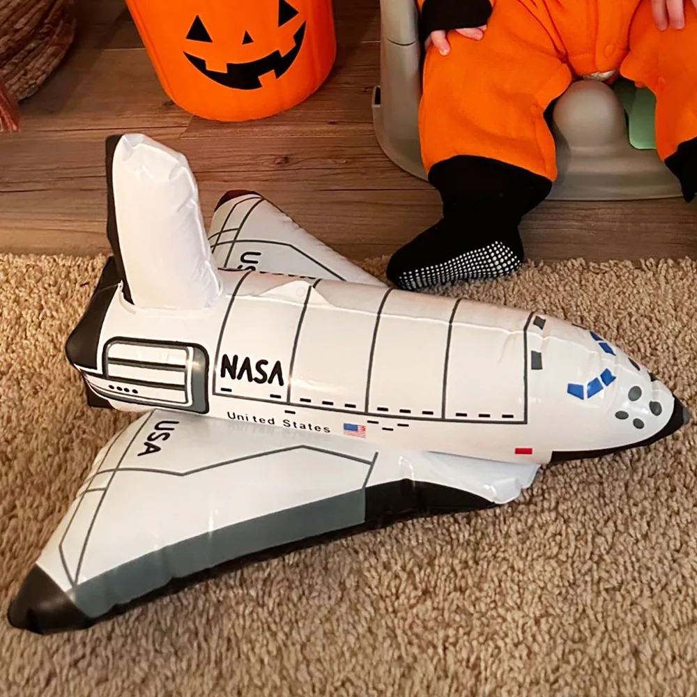 

Space Shuttle Inflatable Astronaut Shuttle Toys Kids Outer Space Themed Birthday Parties Fun Pretend Play Accessories Decoration