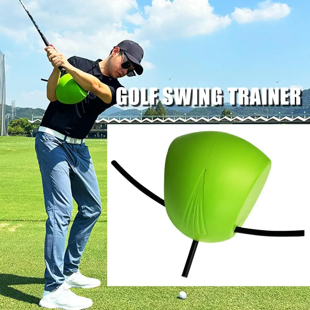 Golf Swing Training Aid Aluminum Alloy PU Swing Trainer Golf Swing Connection Ball Movement Correction Training Aid Artifact