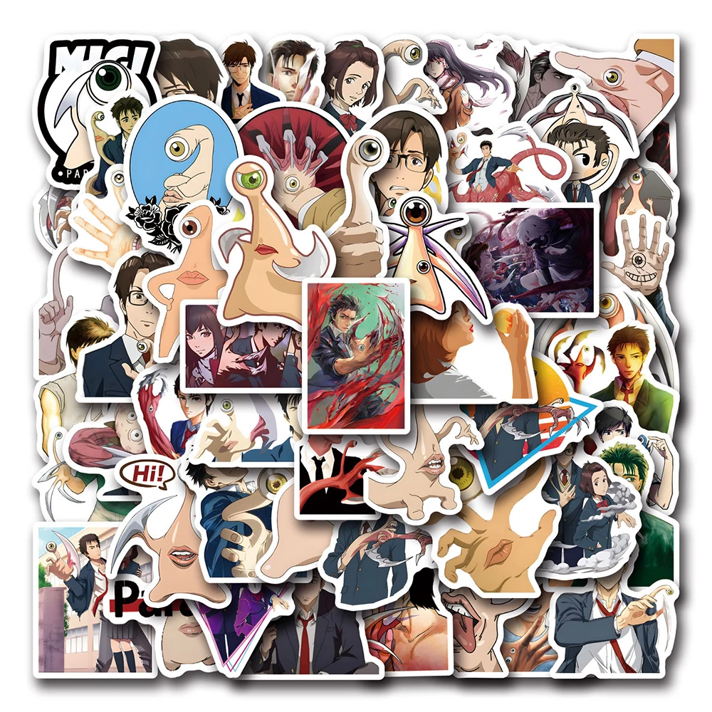

10/30/55PCS Cartoon Anime Parasyte Stickers Cool Graffiti Toys DIY Decoration Notebook Motorcycle Phone Bike Skateboard Decals