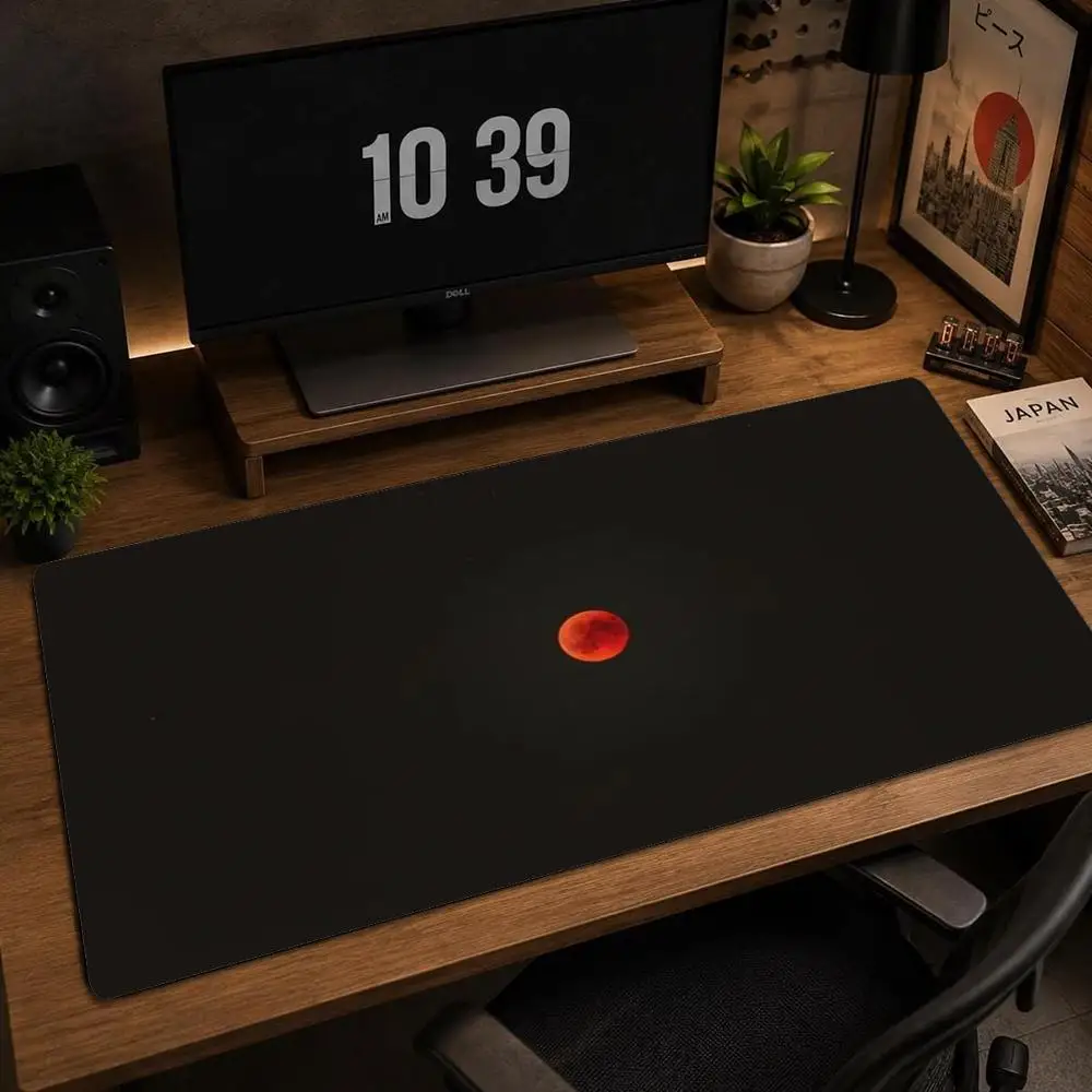 XXL Large Gaming Mouse Pad Mystic Blood Red Moon Night Sky Deskmat Non-Slip Rubber Mouse Mat Keyboard Mats Mausepad Office Pad
