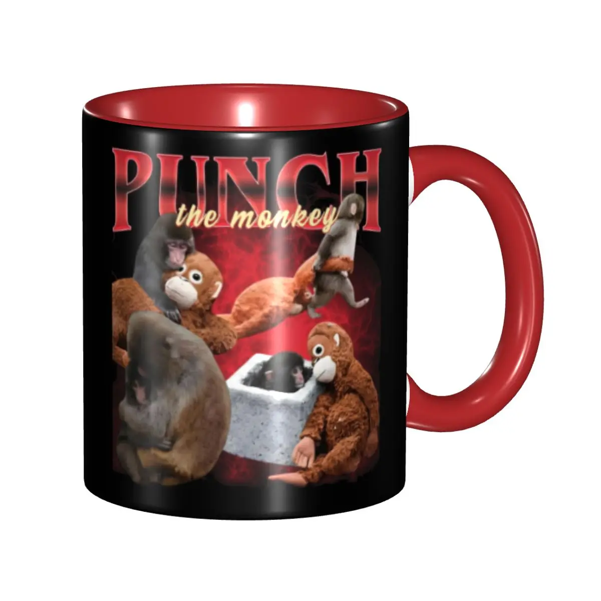 

Monkey Punch Baby Monkey Holding Toy Accessories Coffee Mugs Kawaii Cup Gifts