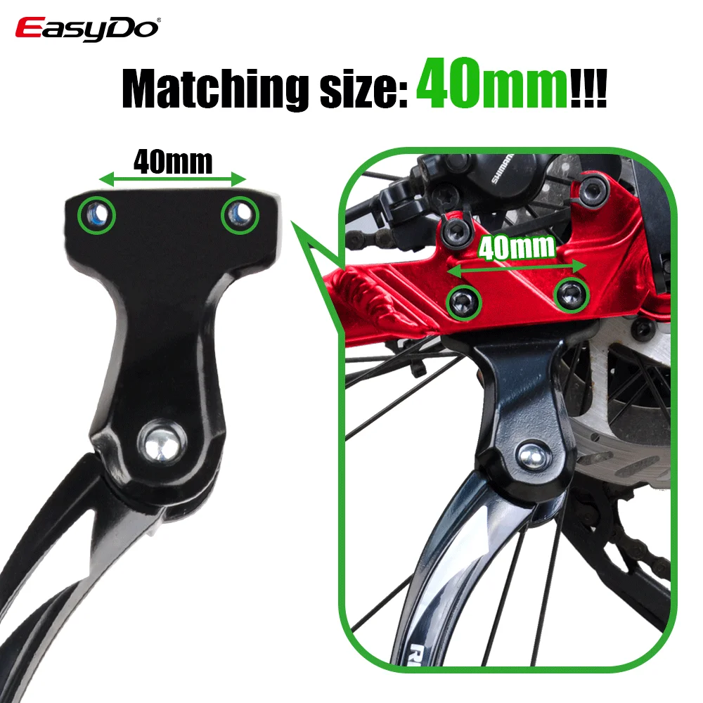 EasyDo Bike Kickstand Adjustable Parking Rack Support Side Kick Stand for 24 26 27.5 29 Inch Screw Mounting MTB Anti Scratch