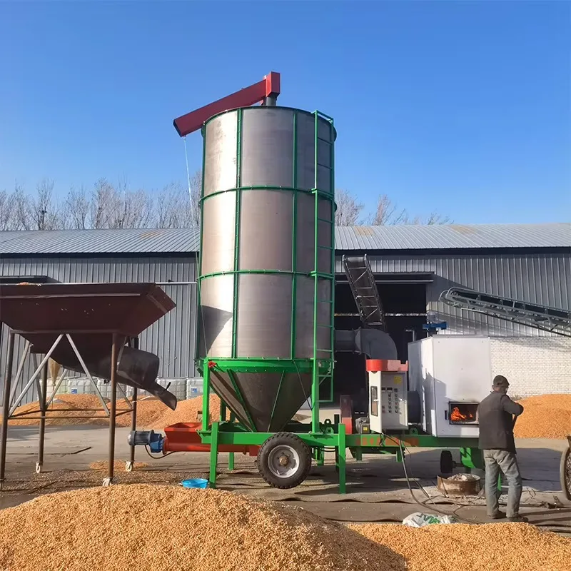 Customized Rice Dryer Machine Mobile Grain Dryer Biomass For Seed Rice Wheat Corn