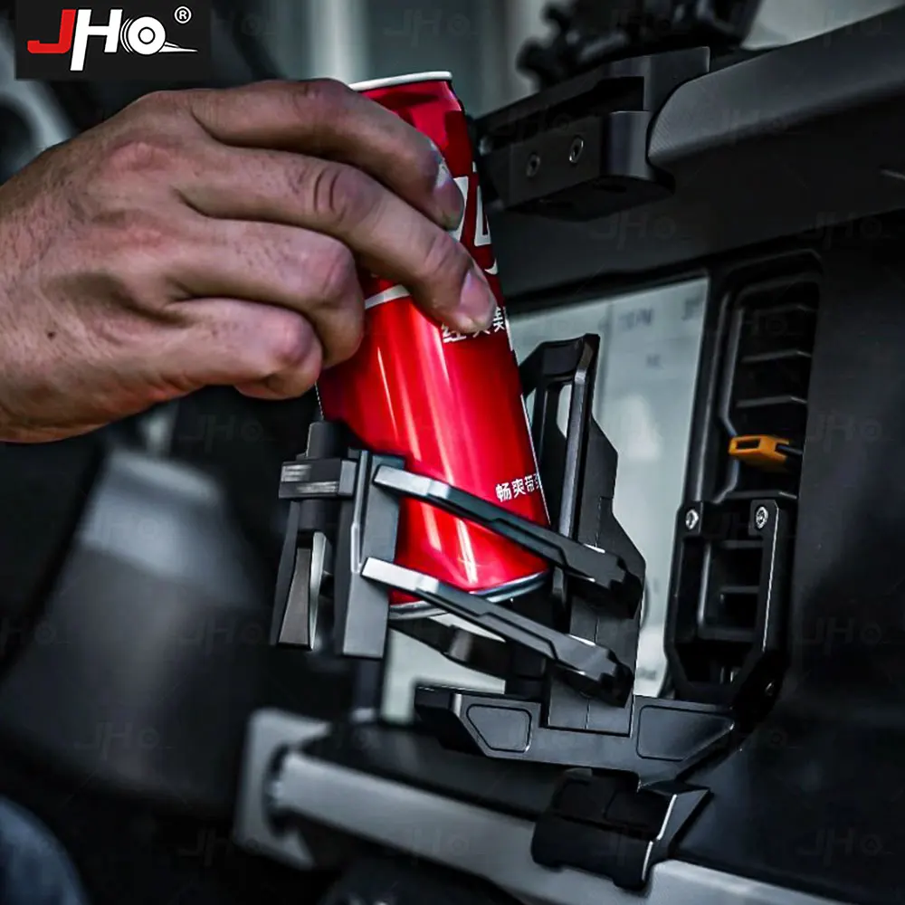 

JHO Front Air Vent Water Cup Holder Support for Ford Bronco 2023 2024 2025 Heavy Duty Adapter Oversized Tumblers & Mugs
