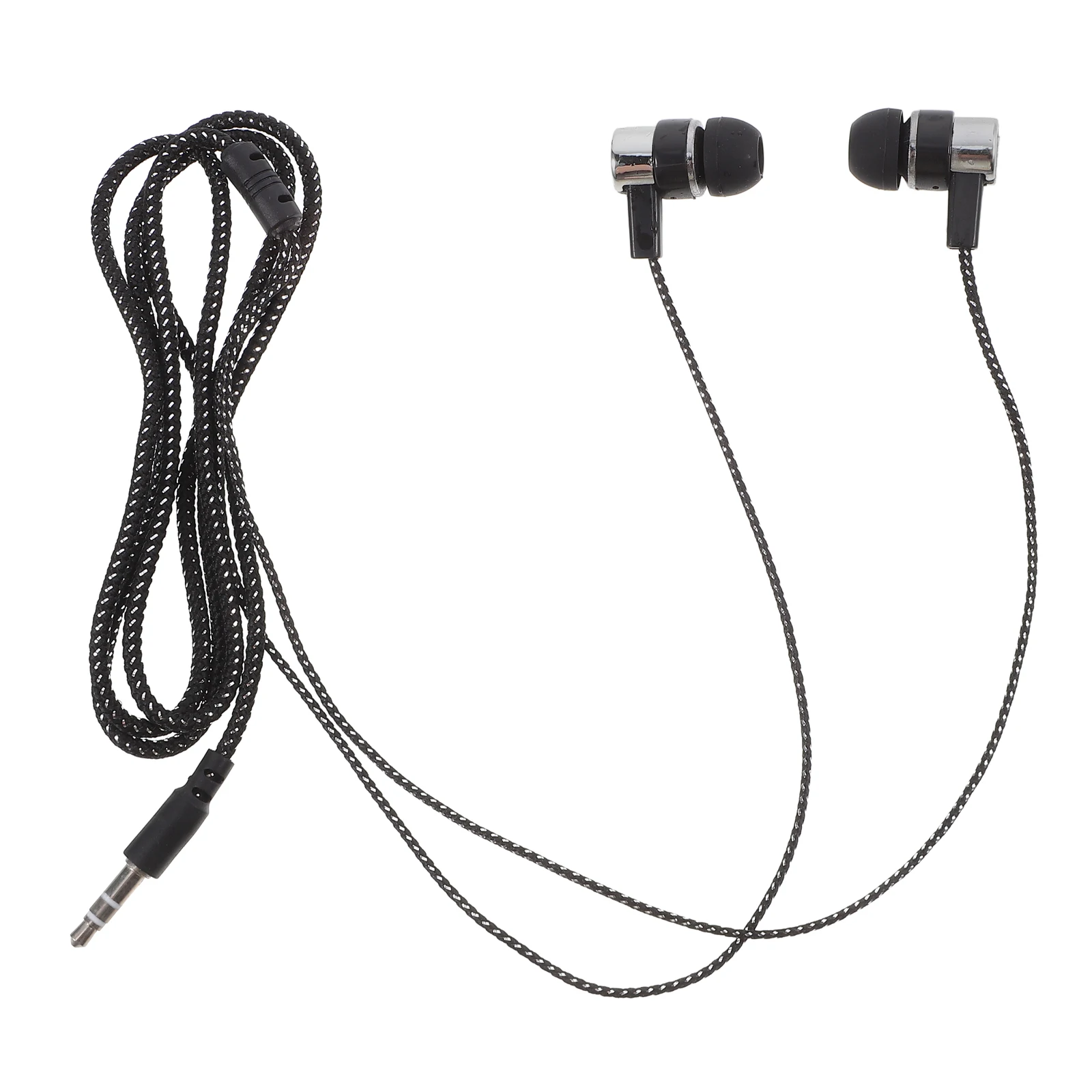 

Stainless Steel Heavy Bass In Ear Earphones Noise Cancelling Headphones 3.5Mm Plug For Music Running Gym Silver