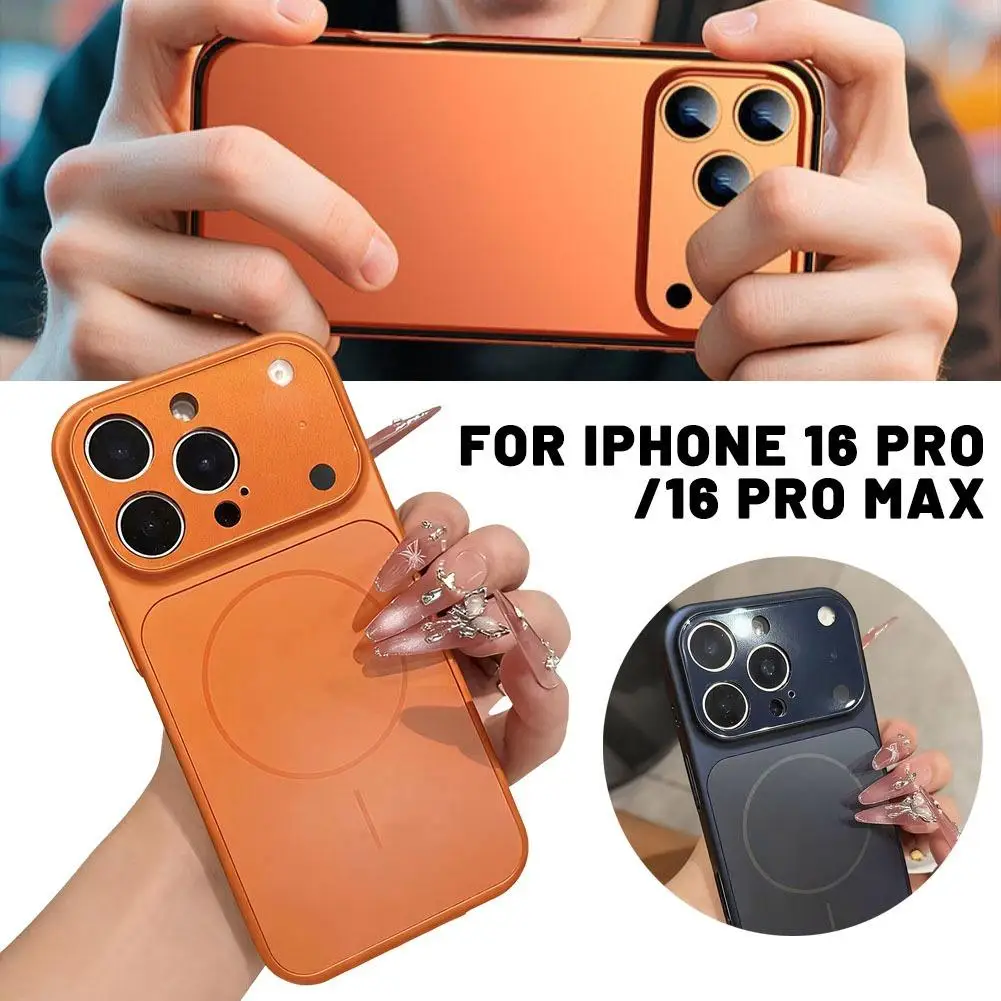الأصلي AG نانو متجمد الزجاج ل Magsafe جراب هاتف آيفون 16 برو/16 برو ماكس المغناطيسي اللاسلكية تهمة غطاء درع