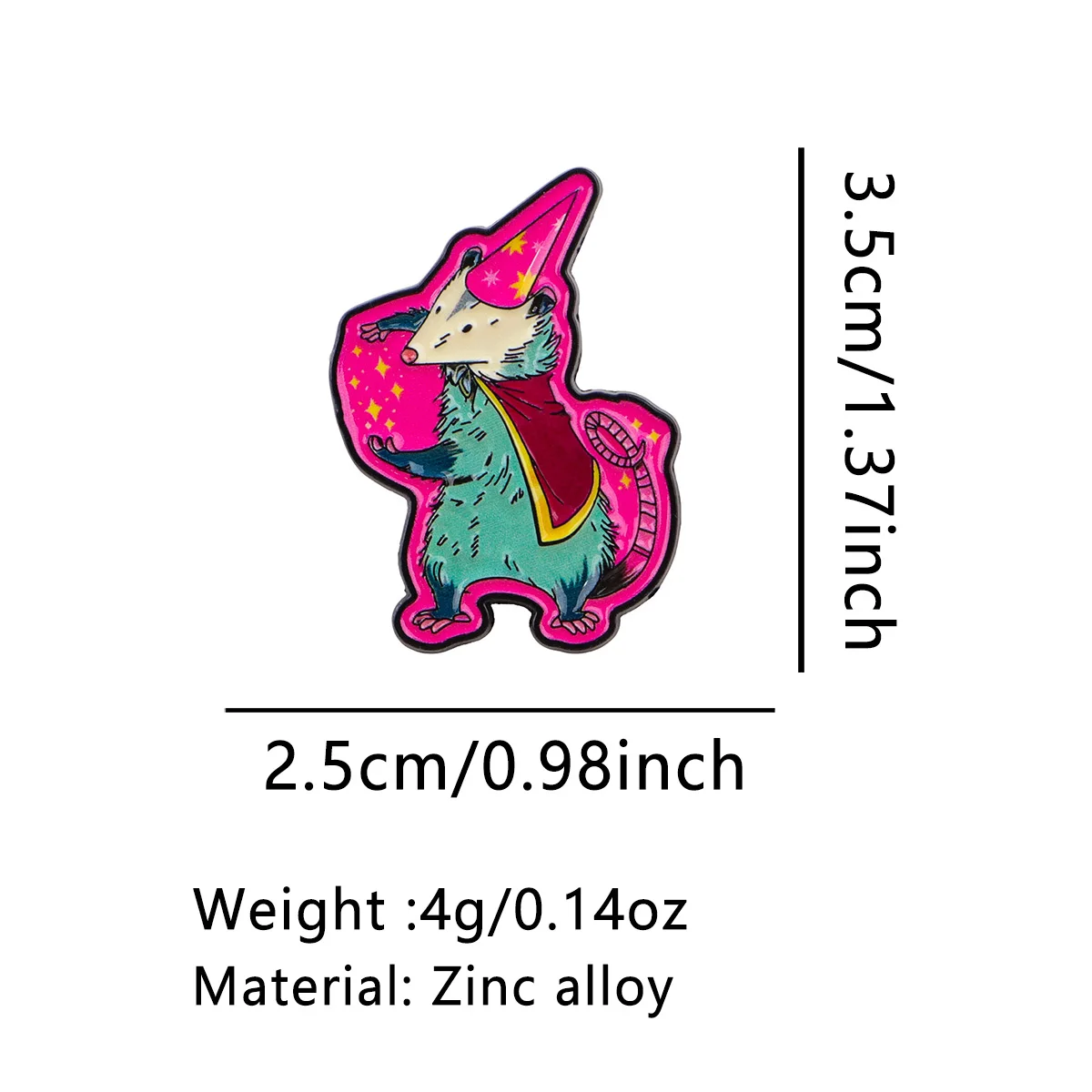Funny Animal Enamel Pin Cute Opossum Brooch Pines Lapel Pins Badge on Backpack Clothing Accessories Fashion Jewelry Friends Gift image 5