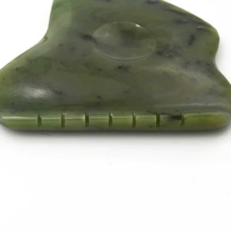 Natural Nephrite Jade New Shape Design Massage Gua Sha Facial Maasge Anti Aging Guasha Tools For Promote Blood Circulation
