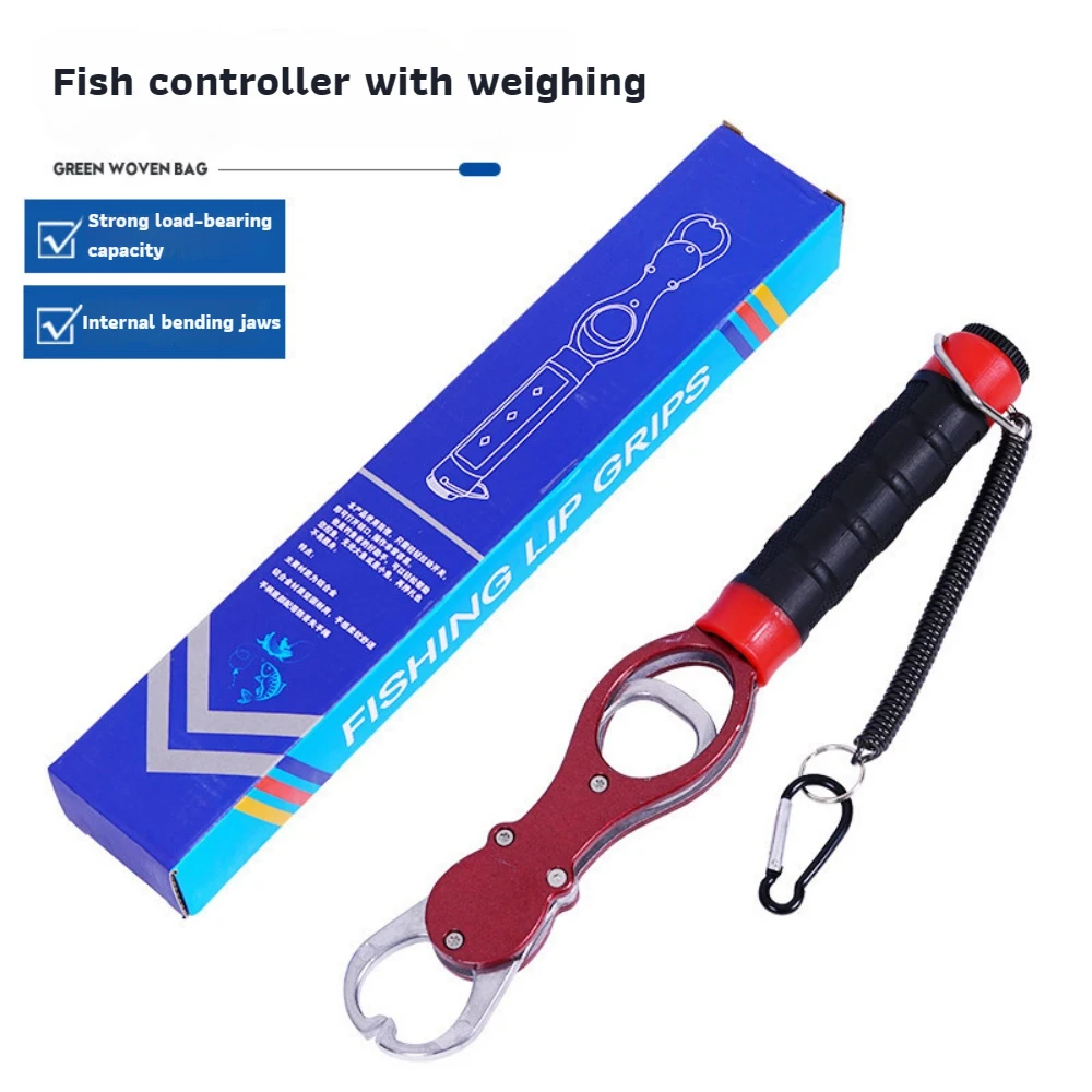 

Aluminum Fish Gripper With Scale Long Handle Plier For Big Fish Anti-Loss Rope & 18kg Capacity For Outdoor Fishing Lure Anglers