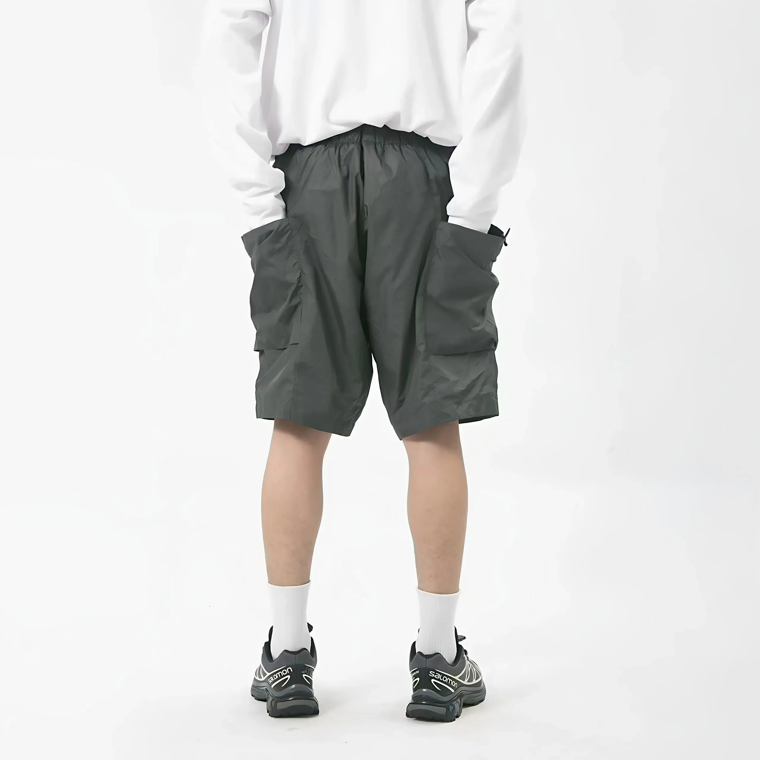 GDW Ripstop Lightweight Outdoor Breathable Anti-Tear Large Pocket Metal Nylon Tooling Shorts