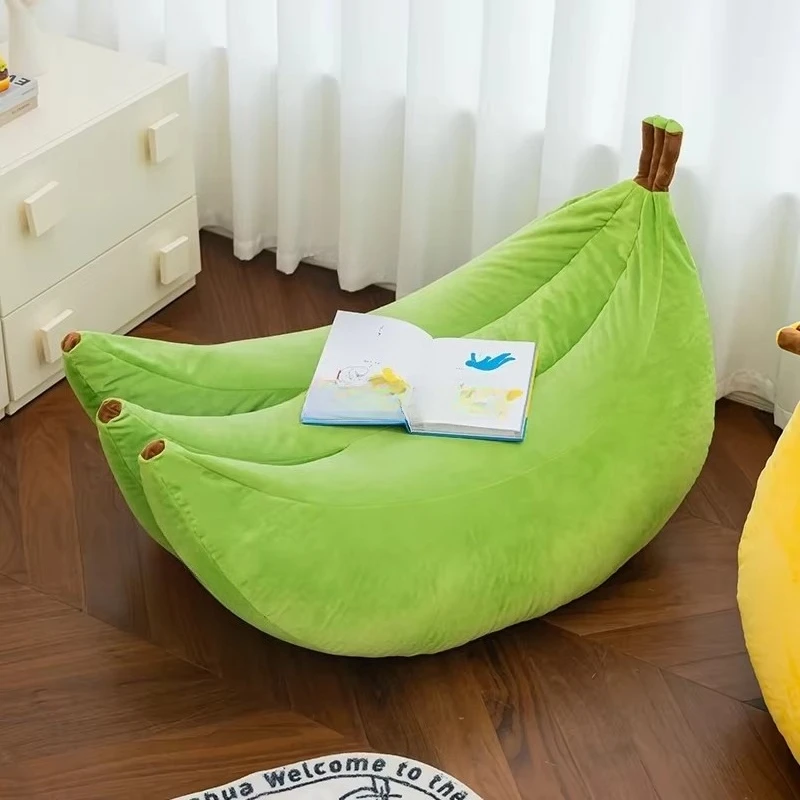 Sofá perezoso para dormitorio, respaldo creativo con forma de plátano para el hogar, sillón individual Tatami, muebles para sala de estar