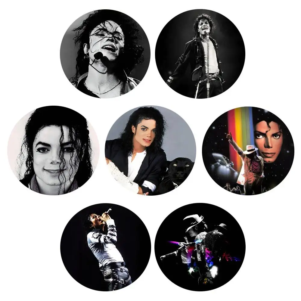 M-Michael J-Jackson Abzeichen, rundes Abzeichen, Cartoon-Brosche, Kleidung, Rucksack, Zubehör, Anstecknadel