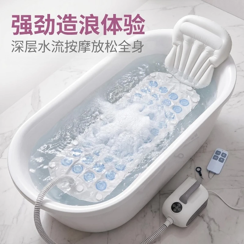 Home SPA Bath Massage Mat, Portable Bathtub Bubble Spa Machine, Anti‑Slip Hydrotherapy Mat For Whole‑Body Surfing Massage