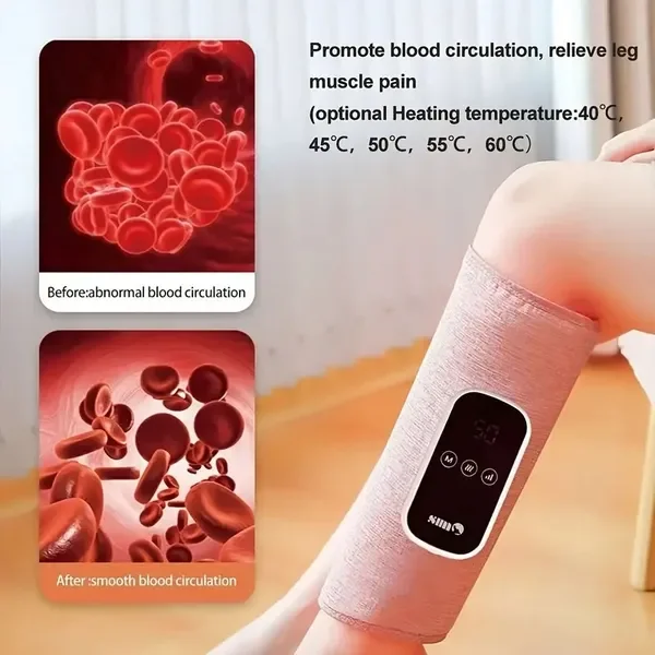 

Leg Massager with Heat & Air Compression, 3 Modes, 3 Intensities for Circulation, Swelling, and Pain Relief