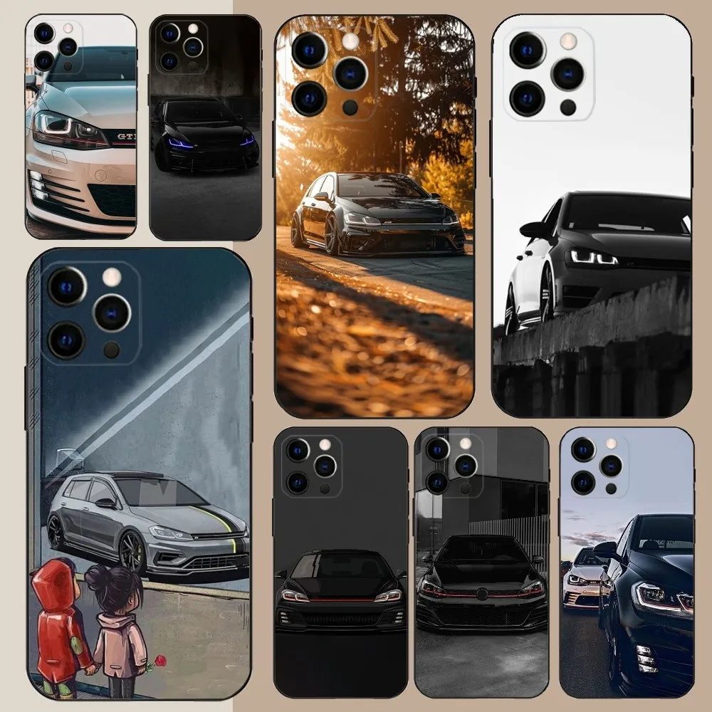 G-Golf G-GTI-S Car Phone Case For iPhone 15,14,13,12,11,Pro,X,XS,Max,XR,Plus,Mini Soft Black Cover