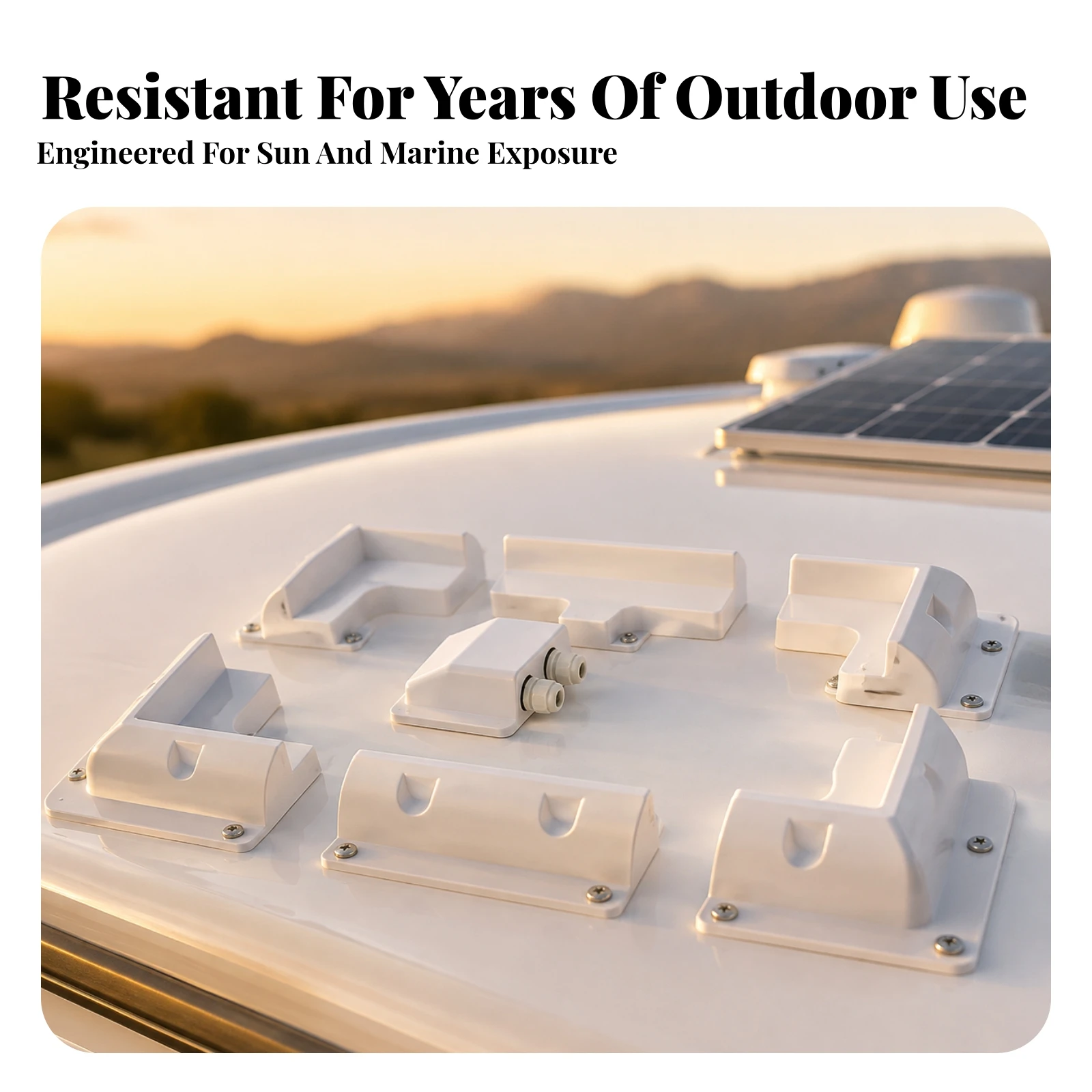 7 Pieces Solar Bracket with Wire Box Weather-Resistant Solar Mounting Bracket with Screws Corner Brackets Lightweight