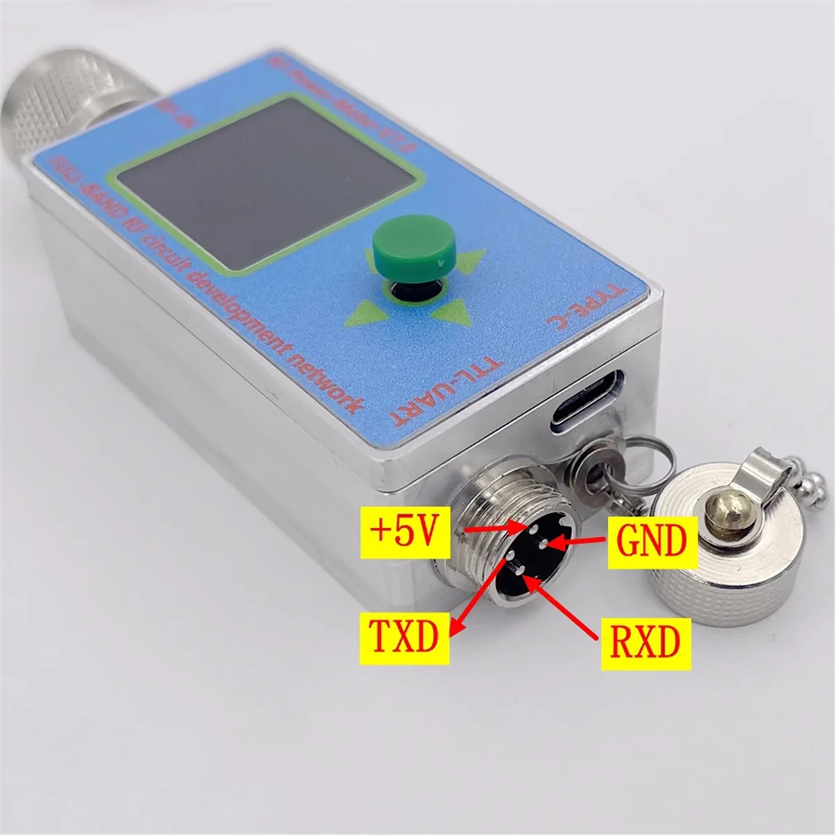 Imagem -04 - Medidor de Potência rf com Lcd v7 N-tipo-c Usb Banda Completa Desenvolvimento de Circuitos rf Comunicação Serial de Rede 10ghz Novo