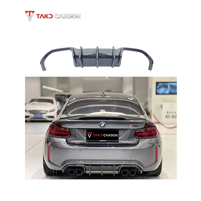 

TAKD Carbon High Quality Real Car Data Development Dry Carbon Fiber Rear Bumper Lip Diffuser for bmws M2 M2C Competition F87