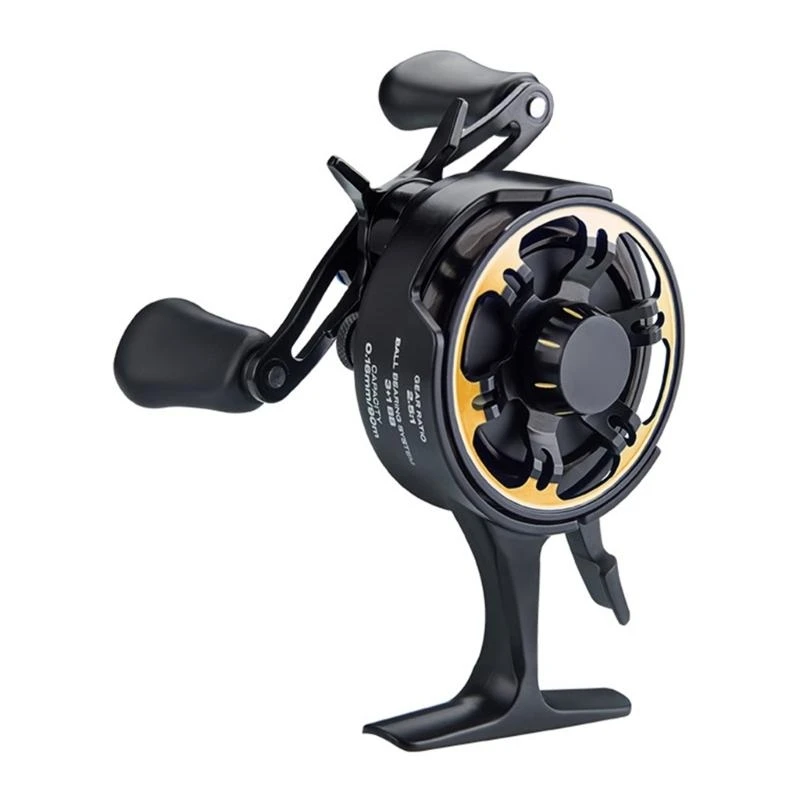 

Переднее рыболовное колесо со скоростью 2,5:1, легкие вращающиеся рыболовные катушки с высокой ножкой, катушки для зимней колесо