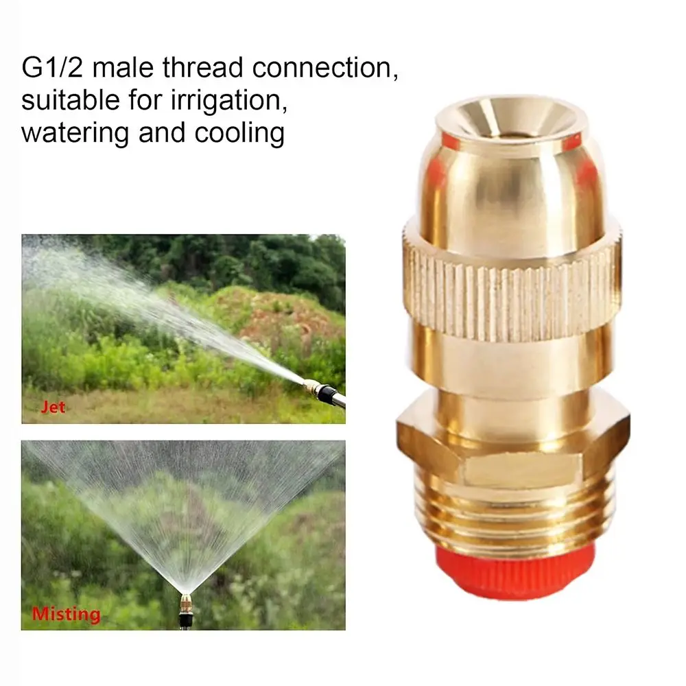 Brass Sprinkler Nozzle Adjustable Atomizing Sprinkler Head Garden Watering Misting Nozzle Drip Irrigation Copper Sprinklers